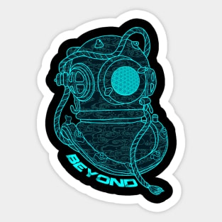 DEEP SEA EXPLORER: BEYOND, with hemp geometric pattern Sticker